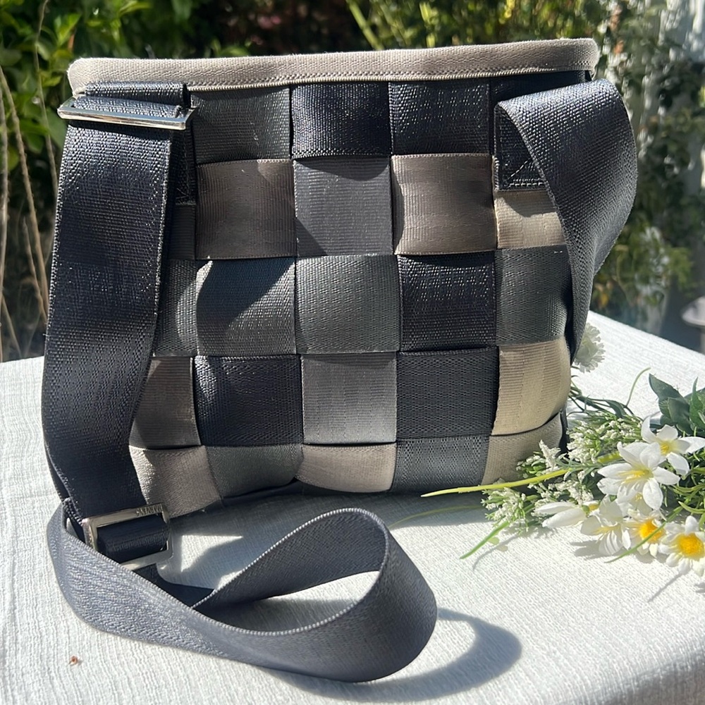 Harveys Black and Gray Crossbody Bag